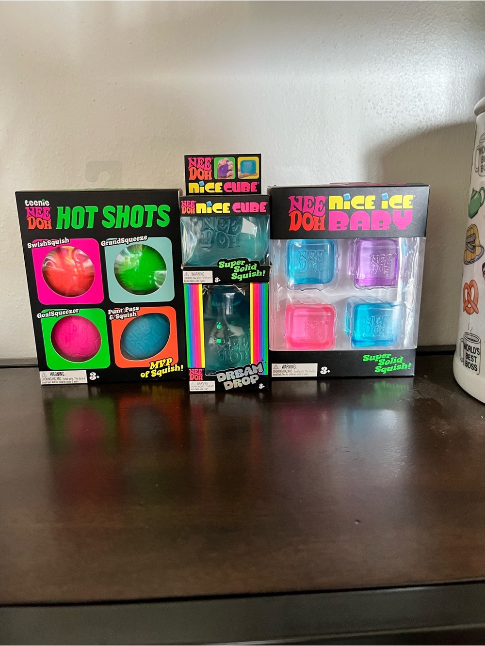 NeeDoh Bundle - Dream Drop, Nice Cube, Hot Shots, Mini Nice Cubes - Authentic